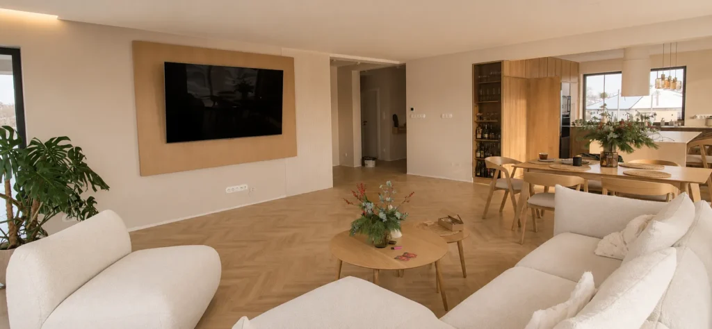 Wyremontowany salon przez firmę Atłas Design